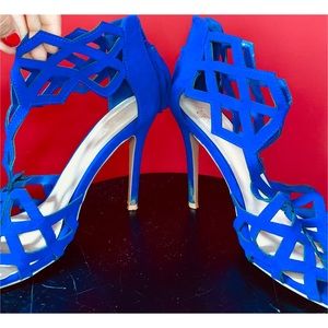 CHARLOTTE RUSSE Cobalt Blue Open-Toe Stiletto Heel
